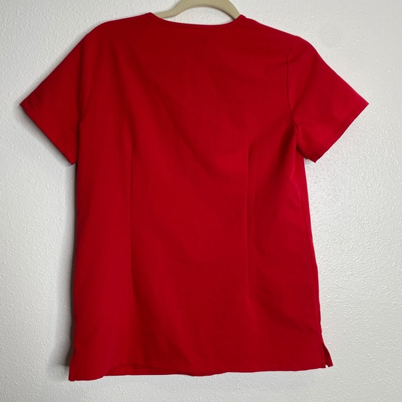 FIGS Technical Collection XS Red Scrub Top Medical Nursing Healthcare Uniform - Picture 5 of 5